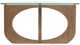 Magnussen Home® Lainey Glass Top Demilune Sofa Table with Almond Base-3