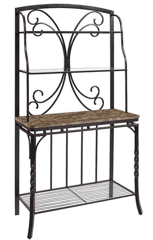 Bernards Tuscan Brown/Dark Bronze Baker’s Rack-0
