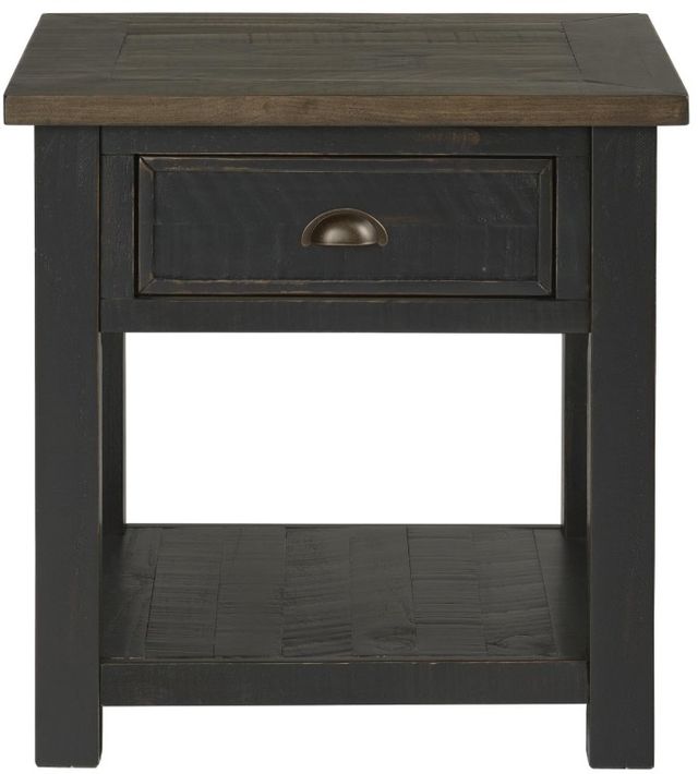 Martin Svensson Monterey Brown End Table with Black Base-0