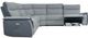 Mazin Furniture Maroni Gray 6 Piece Power Reclining Sectional With Power Headrests-4