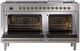 Ilve® Nostalgie II Series 60" Stainless Steel Pro Style Dual Fuel Range-1