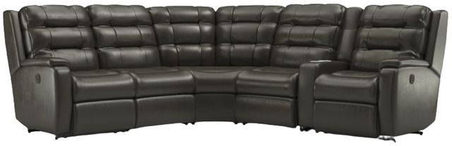 Flexsteel® Customizable Arlo 6-Piece Leather Power Reclining Sectional with Power Headrests