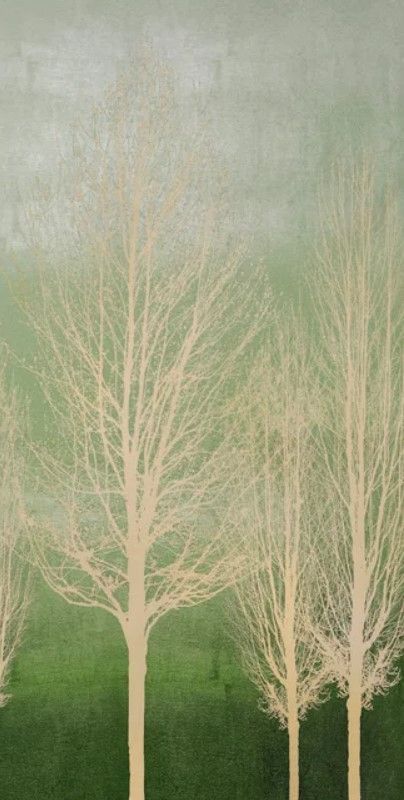 StyleCraft Trees on Green ll Panel Wall Art-1