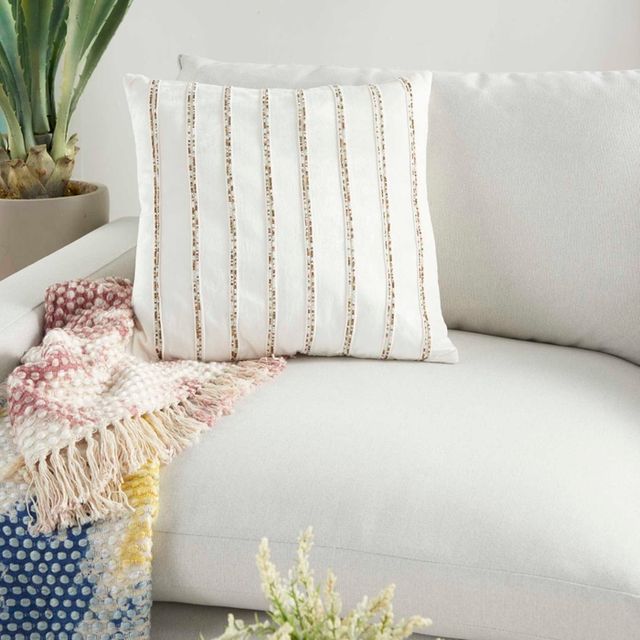 Nourison Home™ Sofia Ivory 20" Throw Pillow-2
