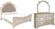 Signature Design by Ashley® Realyn 3-Piece Chipped White California King Panel Bed Set-0