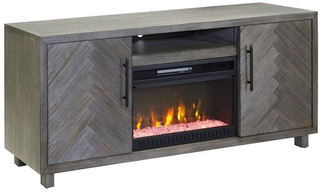 Martin Furniture Palisades Brushed Gray Fireplace TV Stand-0