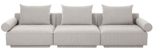 Moe's Home Collection Rosello 3-Piece Light Grey Modular Sectional Sofa-1