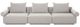Moe's Home Collection Rosello 3-Piece Light Grey Modular Sectional Sofa-1