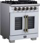 FORNO® Capriasca Series Alta Qualita 30" White Pro Style Gas Range-2