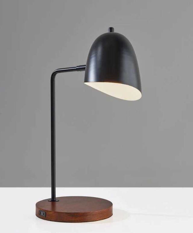 Adesso® Jude Black/Walnut Desk Lamp-2