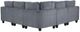 Homelegance® Walterboro 5-Piece Dark Gray L-Shape Sectional with Storage-3