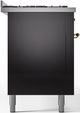 Ilve® Nostalgie II Series 60" Glossy Black Pro Style Dual Fuel Range-3