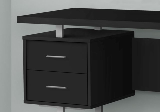Monarch Specialties Inc. Black/Silver Computer Desk-1