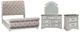 Liberty Furniture Magnolia Manor 4-Piece Antique White/Gray California King Sleigh Bedroom Set-0