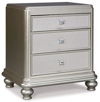 Signature Design by Ashley® Coralayne 5-Piece Silver King Panel Bed Set-4