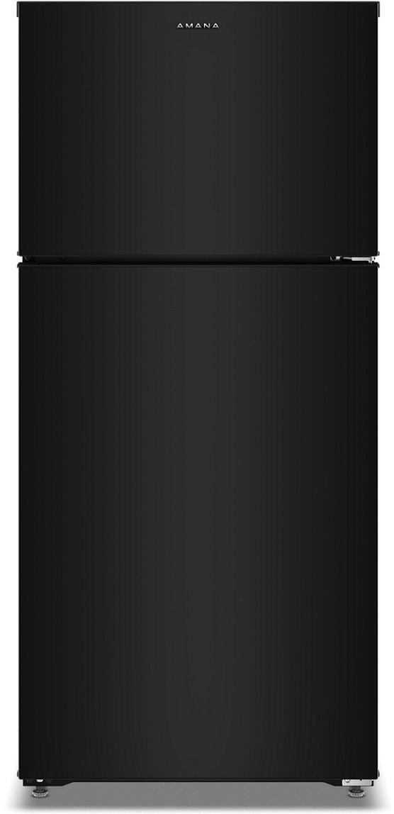 Amana® 28" 14.32 Cu. Ft. Black Top Freezer Refrigerator with a Large Crisper Drawer-0