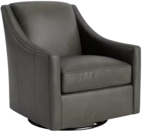 Bassett® Furniture Customizable Corinna Leather Swivel Chair-0