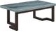 Elements International Kimble Dark Espresso Coffee Table with Gray Marble Top-0