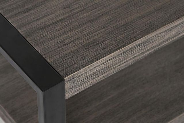 Jofran Inc. Pinnacle Platinum Sofa Table with Black Frame-3