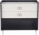 Bernhardt Silhouette Eggshell/Onyx 2-Drawer Nightstand-4