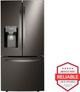 LG 33 in. 24.5 Cu. Ft. PrintProof™ Black Stainless Steel French Door Refrigerator-2