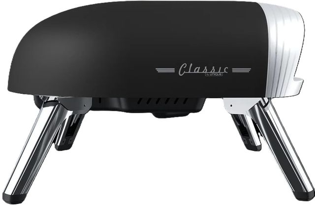 Unique® Appliances Classic Retro 16'' Matte Black Liquid Propane Pizza Oven-1