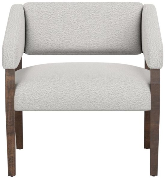 International Furniture Direct Murcia Pearl/Lacquer Brown Accent Chair-1