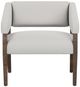 International Furniture Direct Murcia Pearl/Lacquer Brown Accent Chair-1