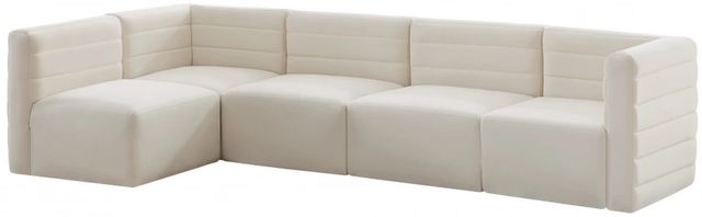 Meridian Furniture Quincy 5-Piece Cream Modular Sectional-0