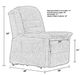 Catnapper® Soother Wine Power Lift Full Lay Out Chaise Recliner with Heat and Massage-4