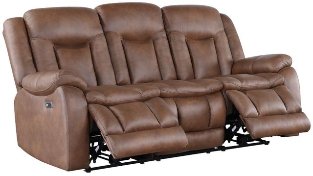 New Classic® Home Furnishings Morello Brown Power Reclining Sofa-3