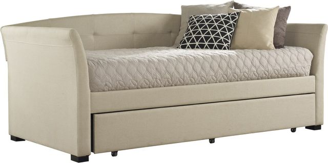 HH2 Home Morgan Linen Sandstone Twin Youth Daybed with Trundle-1