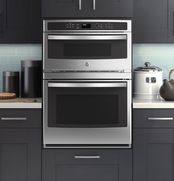 GE Profile 30" Stainless Steel Wall Oven/Microwave Combo Electric Wall Oven