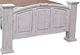Million Dollar Rustic Frosted White Queen Mansion Panel Bed-2