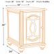 Signature Design by Ashley® Realyn Brown Cabinet Door Chairside End Table with Antique White Base-4