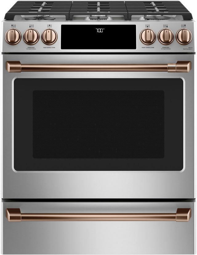 Café™ Brushed Copper Front Control Gas Knobs and Handle Kit-3
