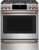 Café™ Brushed Copper Front Control Gas Knobs and Handle Kit-3