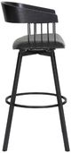Armen Living Athena Gray/Black Swivel Counter Stool-2