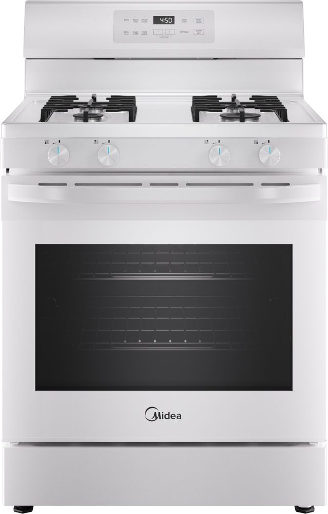Midea® 30" White Freestanding Gas Range-0