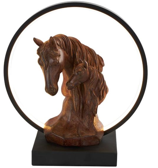 Deco Marche Copper Horse Family Room Table Lamp with Circle and Square Base-0