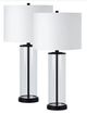 Renwil® Desdemona 2-Piece Clear Glass/Matte Black Table Lamp Set-0