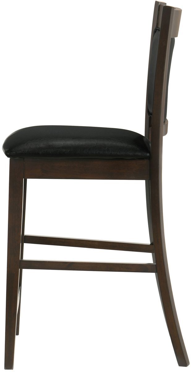 Coaster® Jaden 2-Piece Black/Espresso Upholstered Counter Stools-4