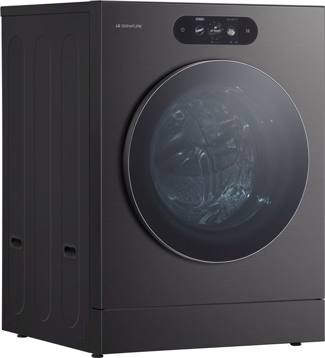 LG SIGNATURE 5.8 Cu. Ft. Brushed Black Steel Front Load Washer with Built-In Intelligence, TurboWash® 360°, ezDispense® and Touch LCD Control-2