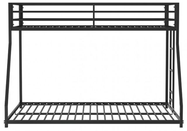 Furniture of America® Rothwell Matte Black Youth Twin/Full Metal Bunk Bed-3