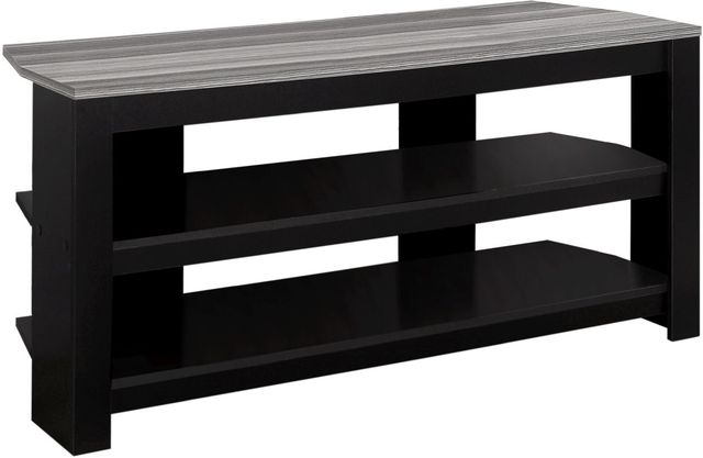 Monarch Specialties Inc. Black/Grey Top Corner TV Stand-0