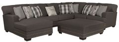 Jackson Furniture Crawford 4-Piece Metal Left Side Facing U-Shape Chaise Sectional