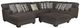 Jackson Furniture Crawford 4-Piece Metal Left Side Facing U-Shape Chaise Sectional-0