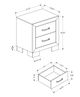 Monarch Specialties Inc. Rustic Oak 2-Drawer Nightstand-2