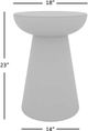 Jofran Inc. Circularity Black Round End Table with White Marble Top-2
