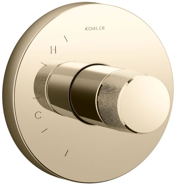KOHLER® Components® Rite-Temp® Vibrant French Gold Valve Trim with Oyl Handle-0